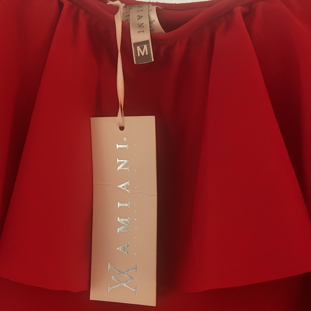 Xamian Red Ruffle One Piece Swimsuit - Picture 3 of 3